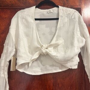 Wilfred Cream Tie-Front Blouse